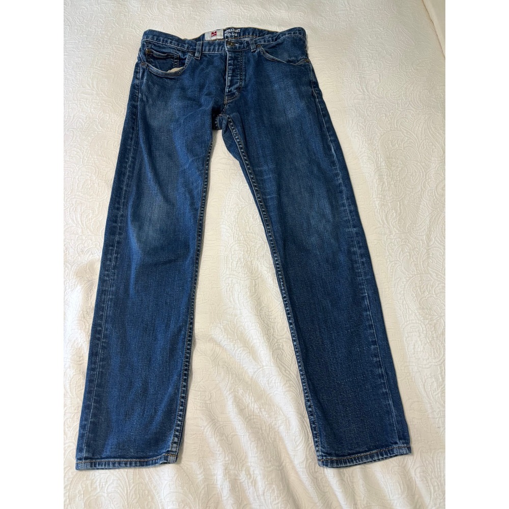 Quiksilver Straight Leg Jeans Mens W33 L32 Medium Wash Button Fly Denim